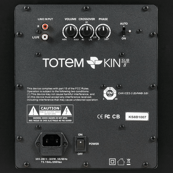 Totem KIN SUB8 zwart SUBWOOFER - Afbeelding 3