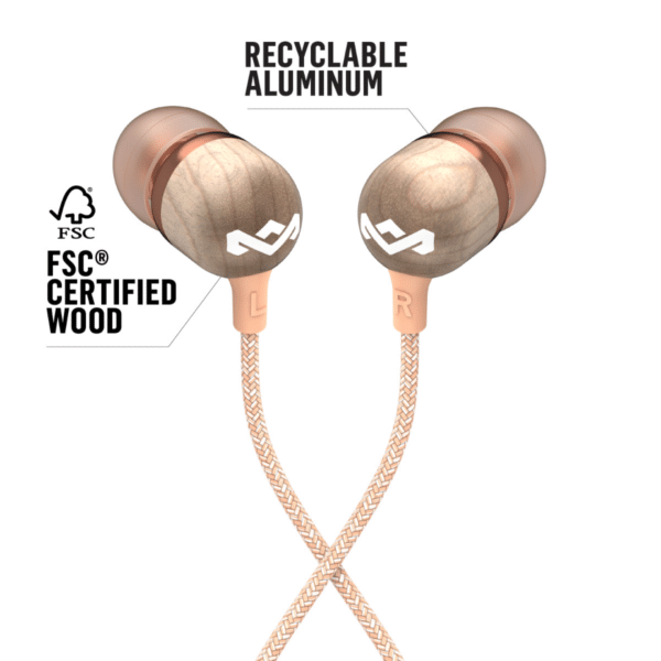 House of Marley SMILE JAMAICA copper 1knop remote hoofdtelefoon - Afbeelding 2