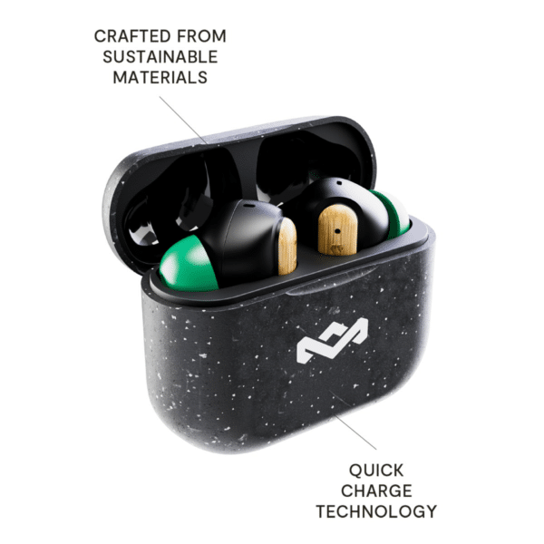 House of Marley LITTLE BIRD TWS zwart HOOFDTELEFOON - Afbeelding 3