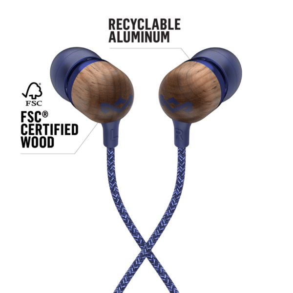House of Marley SMILE JAMAICA denim 1knop remote hoofdtelefoon - Afbeelding 4
