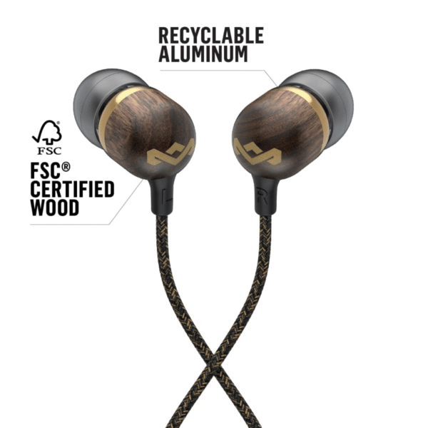 House of Marley SMILE JAMAICA brass 1knop remote hoofdtelefoon - Afbeelding 4