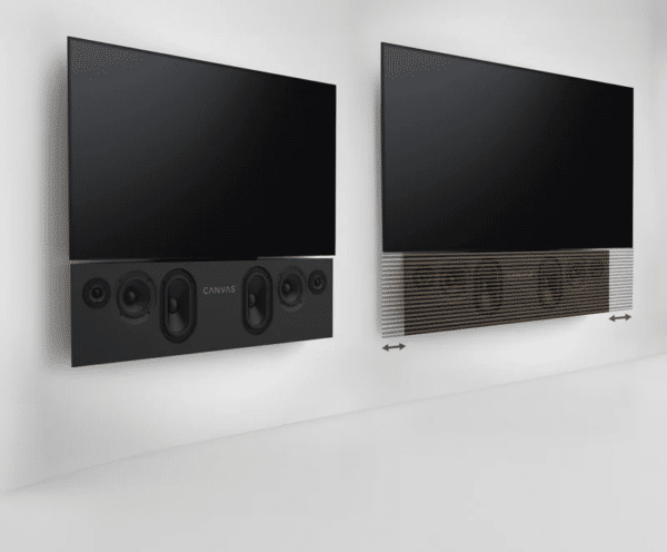 Canvas 65" Fabric structured grijs SOUNDBAR - Afbeelding 4
