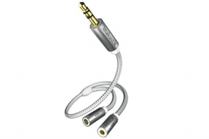 Inakustik Premium Y-spliter 3.5Jack-2*Fem 3.5 KABELS